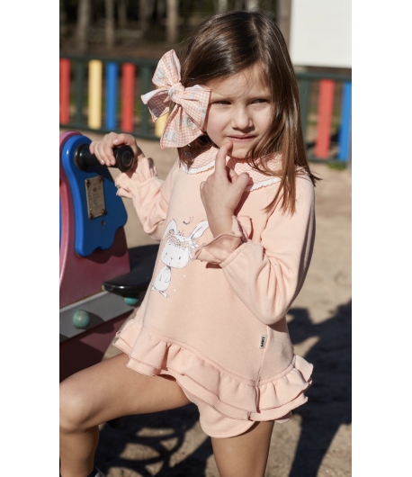 Conjunto niña de sudadera y short BUNNY de LA MARTINICA BY MARIA SOBRINO