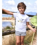 Conjunto de camiseta surfista y boxer licra CAPITAN NEMO de LA MARTINICA BY MARÍA SOBRINO