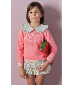 Conjunto niña de blusa, bombacho y jersey BELLA de EVA CASTRO
