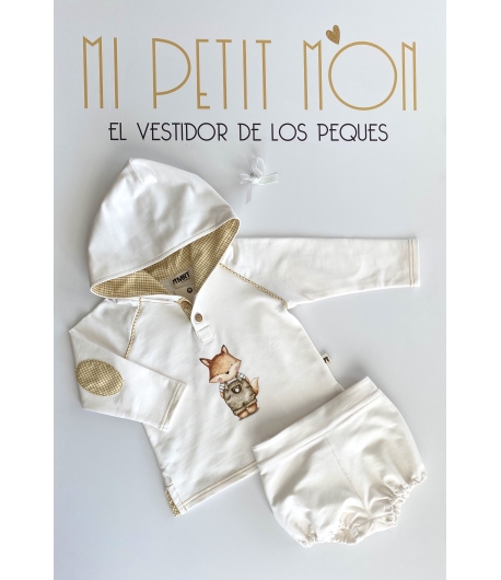 Conjunto niño de sudadera y bombacho felpa MRT 5 LOBITOS de LA MARTINICA BY MARIA SOBRINO