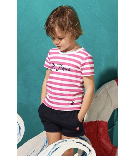 Conjunto niño de camiseta y pantalón corto SAINT TROPEZ de EVA CASTRO