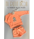 Conjunto niño de sudadera y jogging PAPAYA de LA MARTINICA BY MARIA SOBRINO.jpg