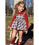 Ranita cuadros y jersey cuello bordado rojo HARRY´S de LA MARTINICA BY MARIA SOBRINO
