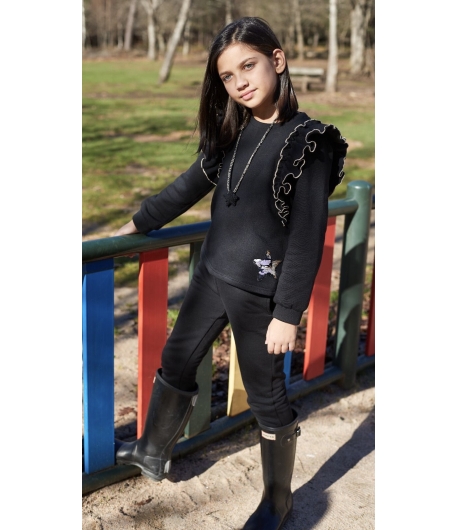 Conjunto niña de sudadera y pantalón largo felpa CONGUITOS de LA MARTINICA BY MARIA SOBRINO