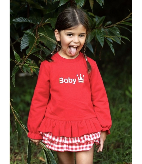 Conjunto niña de sudadera y braguita MARION de EVA CASTRO