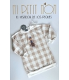 Vestido felpa cuadros Osito de MON PETIT BONBON
