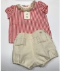 Conjunto Bombacho y blusa cuello bebe Frambuesa