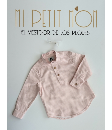 Camisa m/l cuadros casitas LA CASITA DEL ARBOL de LA MARTINICA BY MARIA SOBRINO