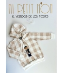 Sudadera niño cuadros camel Osito de MON PETIT BONBON