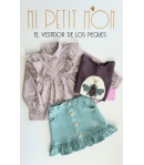 Conjunto niña de blusa, falda y jersey abeja JOLIE de EVA CASTRO