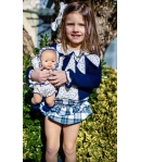 Conjunto niña de blusa, braguita volantes y chaqueta PANDORA de LA MARTINICA BY MARIA SOBRINO