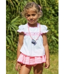 Conjunto niña de blusa y braguita volante NEON de LA MARTINICA BY MARIA SOBRINO