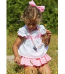 Conjunto niña de blusa y braguita volante NEON de LA MARTINICA BY MARIA SOBRINO