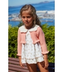 Chaqueta niña corta mandarina BAMBI SUEÑOS de LA MARTINICA BY MARIA SOBRINO