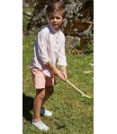 Conjunto niño de camisa manga larga cuadros y pantalón corto BAMBI SUEÑOS de LA MARTINICA BY MARIA SOBRINO