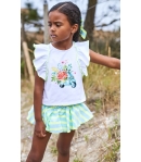 Conjunto niña de camiseta moto y braguita volante FLASH de LA MARTINICA BY MARIA SOBRINO