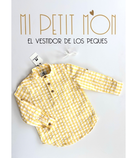 Camisa manga larga cuadros KITTIE de LA MARTINICA BY MARIA SOBRINO