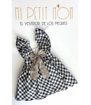 Vestido vichy negro BLACK & WHITE de LA MARTINICA BY MARIA SOBRINO