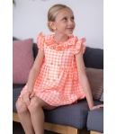 Jesusito cruzado vichy naranja fluor de MON PETIT BONBON