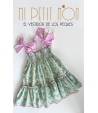 Vestido engomado liberty y mariposas de MON PETIT BONBON