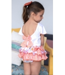 Conjunto de camiseta y braguita volantes perros de MON PETIT BONBON