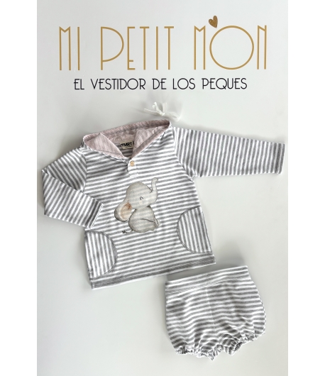 Conjunto niño de sudadera y bombacho felpa BABALU de LA MARTINICA BY MARIA SOBRINO