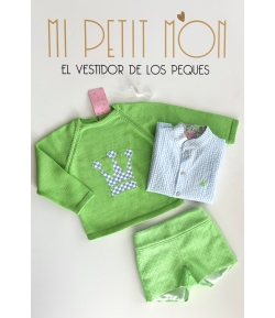Conjunto camisa, bombacho o pantalón corto y jersey niño GRETTA EVA CASTRO