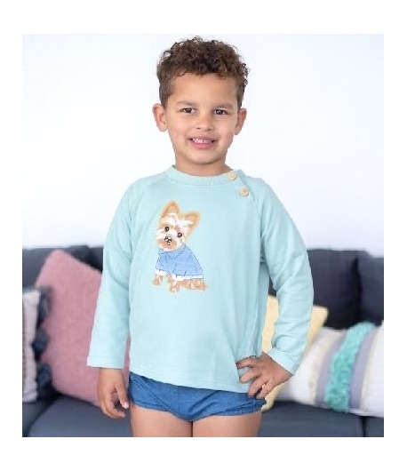 Sudadera niño perrito de MON PETIT BONBON