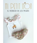 Conjunto niña de camiseta ratón y braguita volantes MALIBU de LA MARTINICA BY MARIA SOBRINO