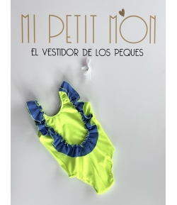 Bañador niña volante bambula FLASH de LA MARTINICA BY MARIA SOBRINO