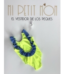 Bañador niña volante bambula FLASH de LA MARTINICA BY MARIA SOBRINO