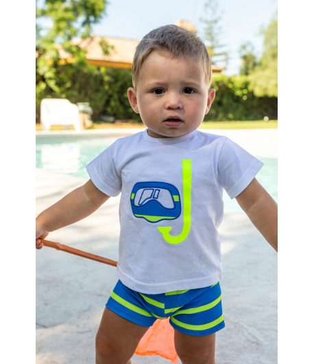 Conjunto niño de camiseta buceo y boxer METRO de MARICRUZ