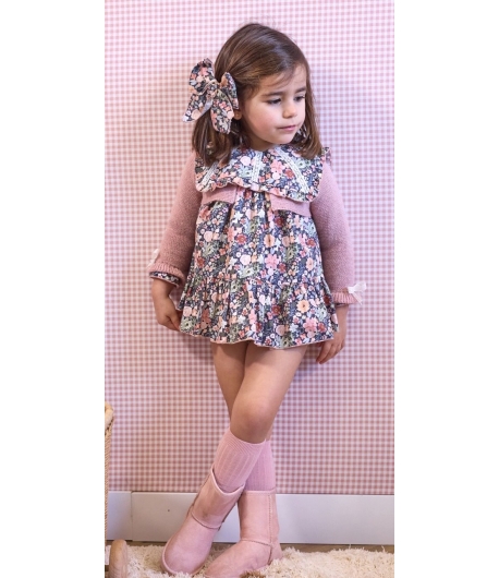 Chaqueta niña corta rosa UN PEDACITO DE MI de LA MARTINICA BY MARIA SOBRINO