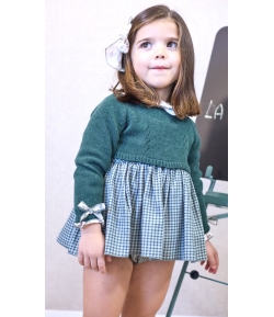Jersey corto verde PETIT & FLOWER de LA MARTINICA BY MARIA SOBRINO