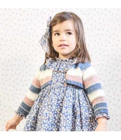 Chaqueta niña corta rayas MI PETIT MON de LA MARTINICA BY MARIA SOBRINO