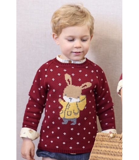 Jersey granate conejo REAL de LA MARTINICA BY MARIA SOBRINO