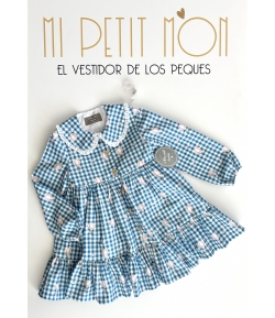Vestido vichy globos de MON PETIT BONBON