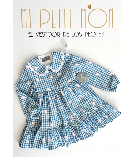 Vestido vichy globos de MON PETIT BONBON