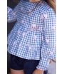 Camisa niña vichy globos de MON PETIT BONBON