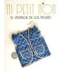 Chaleco acolchado azul con vivos en flores liberty de MON PETIT BONBON