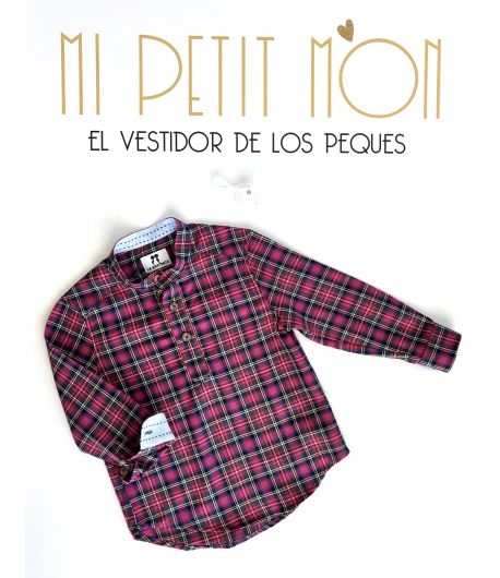 Camisa niño en cuadro escoces HILTON de LA MARTINICA BY MARIA SOBRINO