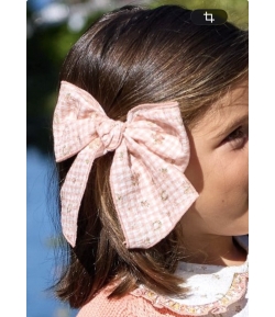 Lazo mediano vichy estampado PEACH  de LA MARTINICA BY MARIA SOBRINO