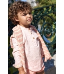 Camisa manga larga vichy coral PEACH de LA MARTINICA BY MARIA SOBRINO