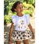 Conjunto niña de camiseta y braga vichy MINI MARTINICAS de LA MARTINICA BY MARIA SOBRINO