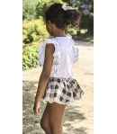 Conjunto niña de camiseta y braga vichy MINI MARTINICAS de LA MARTINICA BY MARIA SOBRINO