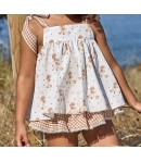 Conjunto niña de blusa muñequita y braga vichy MINI MARTINICAS de LA MARTINICA BY MARIA SOBRINO