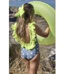 Bañador niña volante AURORA BOREAL de LA MARTINICA BY MARIA SOBRINO