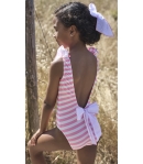 Bañador rayas rosas PANTERA ROSA de LA MARTINICA BY MARIA SOBRINO