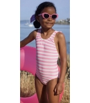 Bañador rayas rosas cruzado PANTERA ROSA de LA MARTINICA BY MARIA SOBRINO