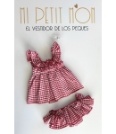 Jesusito vichy pequeño rojo de MON PETIT BONBON